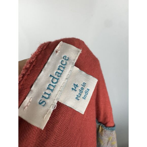 Sundance Coral and Teal Midi Dress - Picture 7 of 7